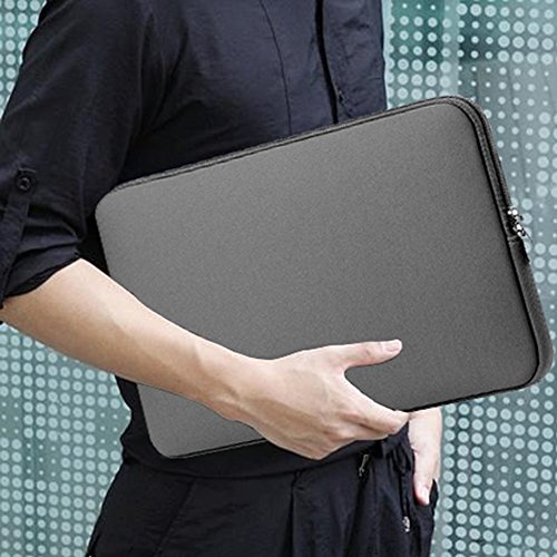 Laptop Sleeve 15-15.4 Inch,resistant Neoprene Laptop Sleeve/Notebook Computer Pocket Case/Tablet Briefcase Carrying Bag Compatible Asus/Dell/Fujitsu/Lenovo/HP/Sony/Toshiba/Acer/ Fujitsu(Grey ) - Thumbnail 6