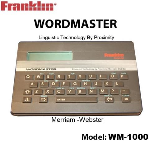 Franklin Electronic Publishers, Inc. Franklin Wordmaster Deluxe Model WM-1000