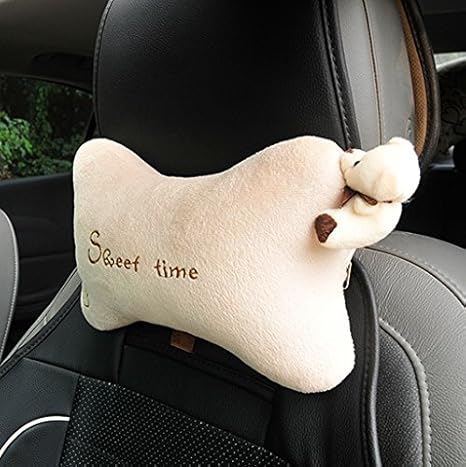 Amazon 首元クッション ２個セット 熊 かわいい クマ ネックパッド 軽自動車 普通車 ネックパッド 車 バイク