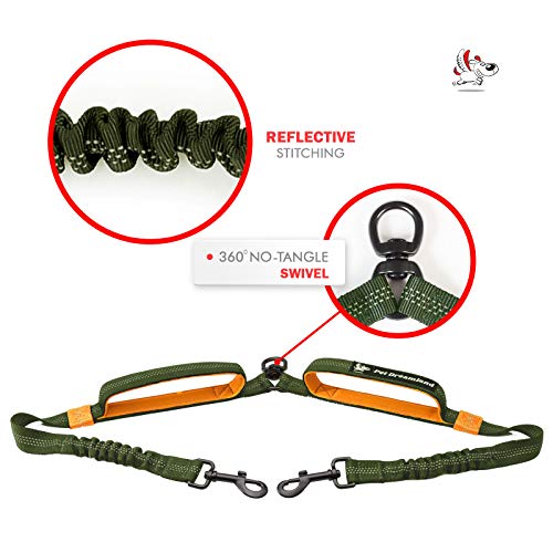 Pet Dreamland Dog Coupler 360 Leash Splitter for Two Large Dogs No