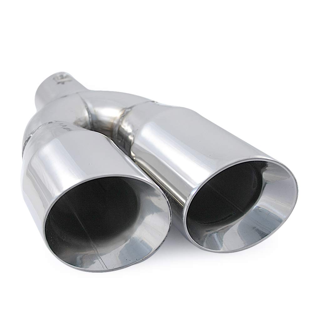 Exhaust Tip Trim Car End Pipe Tail Sport Muffler Stainless Steel 55mm Chrome Universal