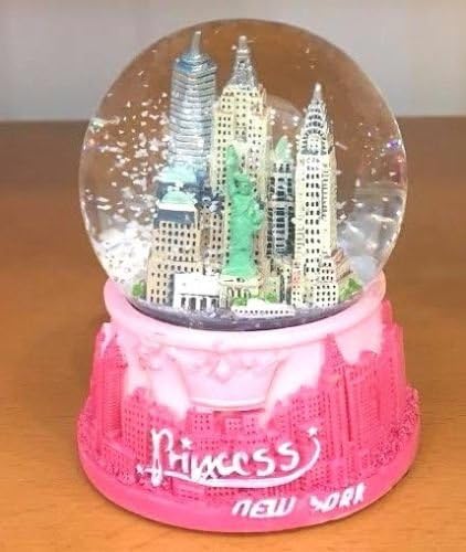 65 mm New York City Princess Snow Globe, Statue of Liberty, NYC Souvenir