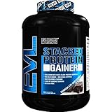 Evlution Nutrition Stacked Protein Gainer 7 LB Protein Powder with 50 Grams of Protein, 12 Grams of BCAAs and 10 Grams of Glutamine, Chocolate Decadence