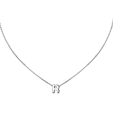 MOMOL Small Initial Necklace for Women Stainless Steel Tiny Letter Necklace Personalized Name Necklace