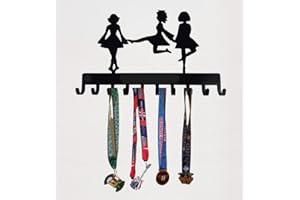 THE METAL PEDDLER Irish Dance Trio of Dancers Sports Medal Hanger Display - 14.5 inches with 10 Hooks - Made in The USA