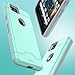 Teelevo Wallet Case for Google Pixel 2, Dual Layer Case with Card Slot Holder and Kickstand for Google Pixel 2 - Mint Green
