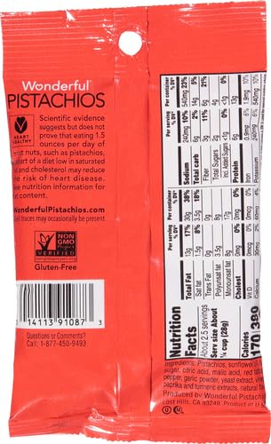 WONDERFUL PISTACHIOS NO SHELLS CHILI ROASTED PISTACHIOS 2.25 OZ