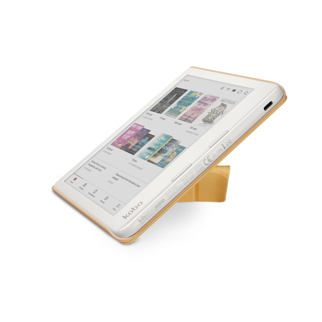 Kobo Libra Colour SleepCover Case | Butter Yellow | Sleep/Wake Technology | Built-in 2-Way Stand | Vegan Leather | Compatible with 7” Kobo Libra Colour eReader