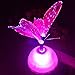 Moobom Fiber Optic Butterfly LED Color Change Night Light Lamp Purple