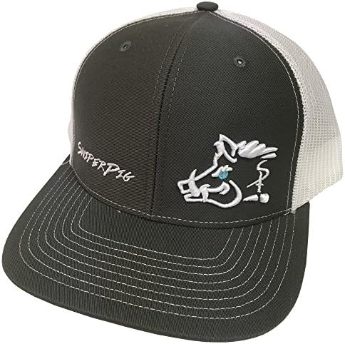 Sniper Pig Brand Charcoal/White Mesh Snapback Hat - SPH706