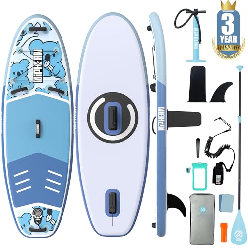 Niphean (Extra Groß) Stand Up Paddling Board, SUP für 2+1 Personen/Familien, SUP Board mit (Anfängergeeignet) StabilTrac Finne, Wasserdichte Handyhüll