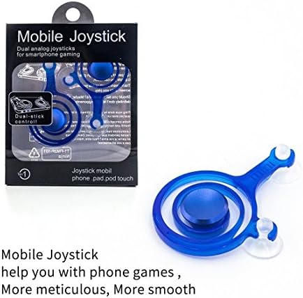 2017 New Hot Smart Phone Mobile Game Mini Joystick Mobile Dual Analog Joysticks Game Rocker Touch Screen Joypad Tablet Funny Game Controller for iphone iPad Samsung IOS Android Phone Tablet (Blue)