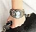 Kobwa(TM) Queen Statue Hollow Out Carving Maiden Cuff Bangle Cameo Bracelet with Kobwa's Keyring