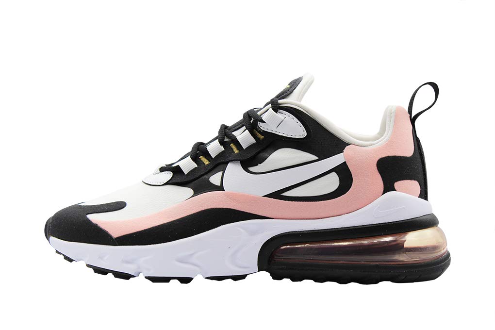women's air max 270 react shoes - black/coral/gold