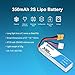 BETAFPV 2pcs 350mAh 2S Lipo Battery 35C/70C 7.4V with XT30 20AWG Silicone Wire for 2S Whoop Drone Beta75X Brushless Drone