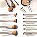 MAANGE 10 Pcs Travel Face Makeup Brushes Professional Eye Foundation Makeup Brush Set Small Soft Blending Makeup Brushes Set Kit with Case Black Bag