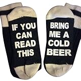 Doinshop Unisex Creative Fashion Socks IF YOU CAN READ THIS Print Knitting Socks (Bring Me A Cold Beer)