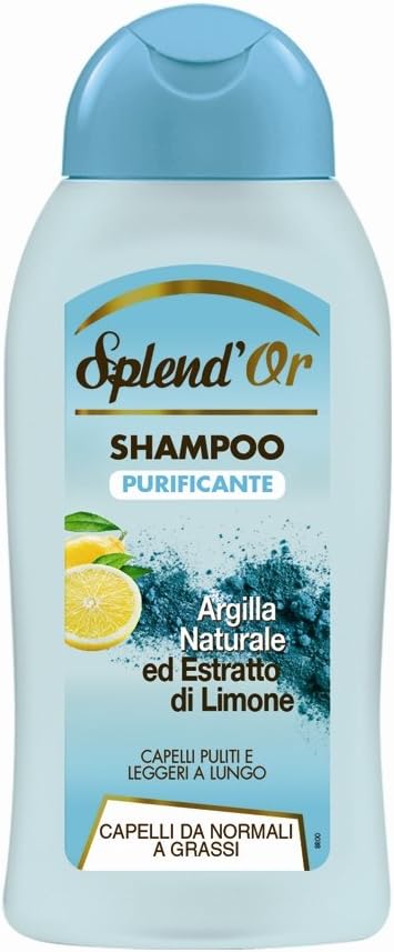 ELJ3X Natural Clay Purifying Shampoo and Lemon Extract - 300 ml, Bianco, 300 ml (Pack of 1)
