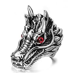 Men's Gothic Stainless Steel Band Rings Silver