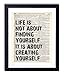 Life Is Not About finding Yourself Typography, Vintage Dictionary Art Print, Antique Wall Art Home Decor, Boho Poster, Farmhouse Decoration Living Room Bedroom Office 8x10 Inches, Ready To Frame
