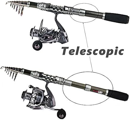 sougayilang spinning fishing rod and reel combos portable telescopic fishing