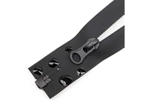 MebuZip 2PCS 30 Inch Waterproof Zippers Black #5 Separating Waterproof Zippers Bulk for Sewing Tailor Crafts Clothes Jackets Down Coats Raincoats (30" 2pcs)