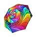 Artsadd Custom Rain Anti UV Foldable Psychedelic Rainbow Spiral Umbrella
