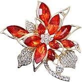 Rhinestone Flower Brooch Colourful Crystal Flower Brooch Big Large Bouquet Brooch Pin Wedding Ball Birthday Party Brooch Elegant Clothing Hat Bag Accessories Jewelly for Women
