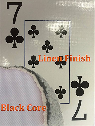 Winner 4 Deck Wide-Size Regular Index Casino Quality Black Core Linen Finish Coated Poker Playing Cards,Set of 4 decks (2 blue, 2 red)