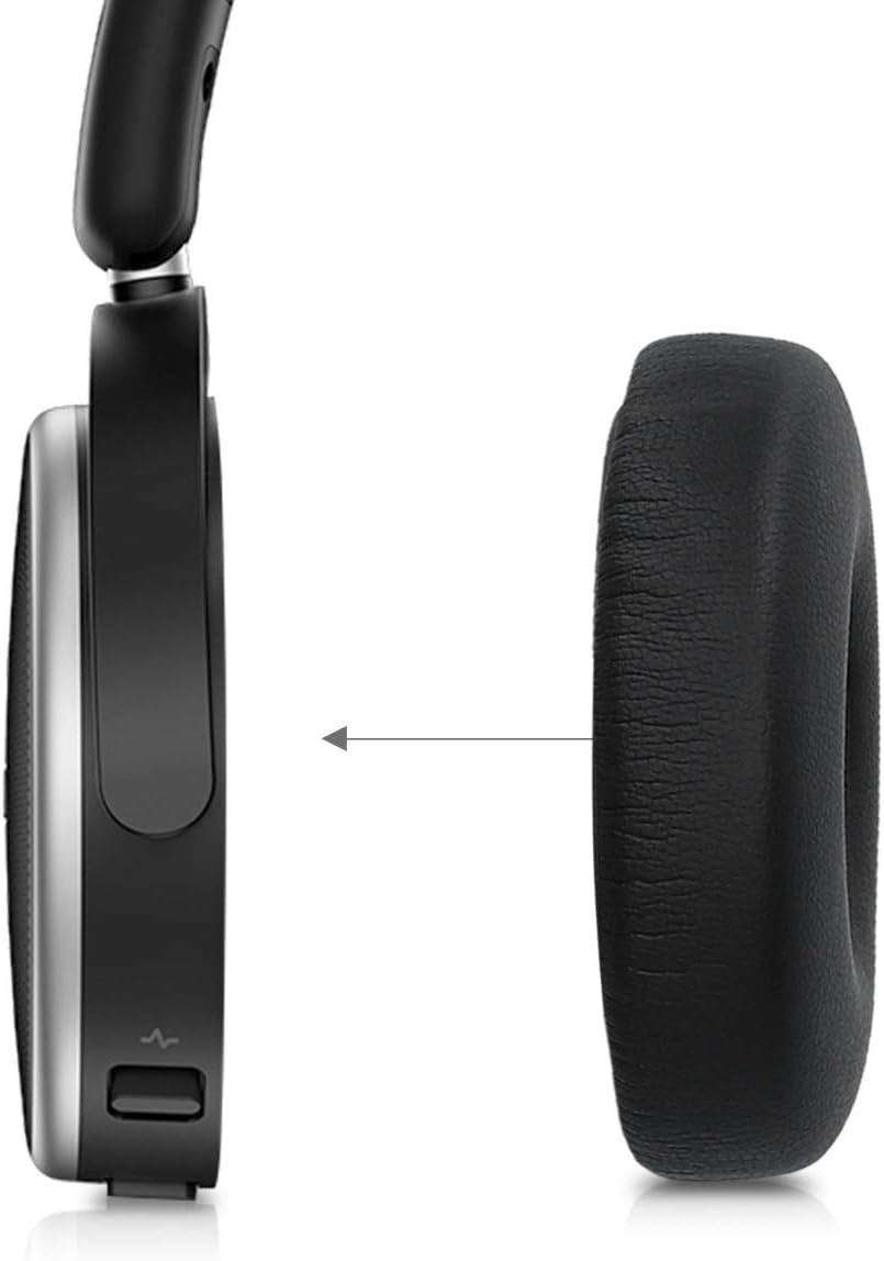 kwmobile 2x Earpads Compatible with AKG N60NC Wired PU Leather