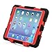 Aceguarder Apple Ipad Mini 1&2&3 Case Waterproof Rainproof Shockproof Kids Proof Case for Ipad Mini 2 Mini 1&2(gifts Outdoor Carabiner + Whistle + Handwritten Touch Pen) (BLACK-RED)