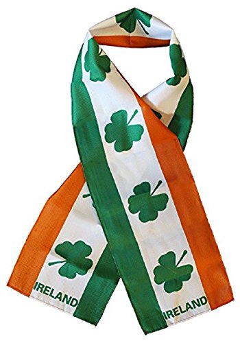 Ireland Shamrock Country Lightweight Flag Printed Knitted Style Scarf 8