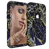 Ranyi iPhone Xs Max Case, [Navy Blue Marble