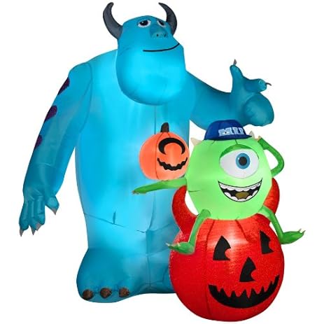 Gemmy Inflatable Mike and Sulley Outdoor Halloween Disney Decoration