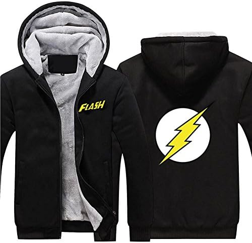 Hihitop Lightning Logo Star Cosply Labs Winter Fleece Zip Up Thick Hoodie,XXXX-Large,C