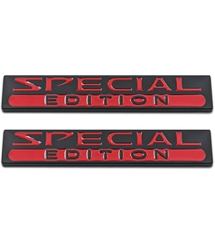 2-Piece 3D Limited Edition Logo Car Emblem Badge Stickers – Epoxy Resin, Universal Fit