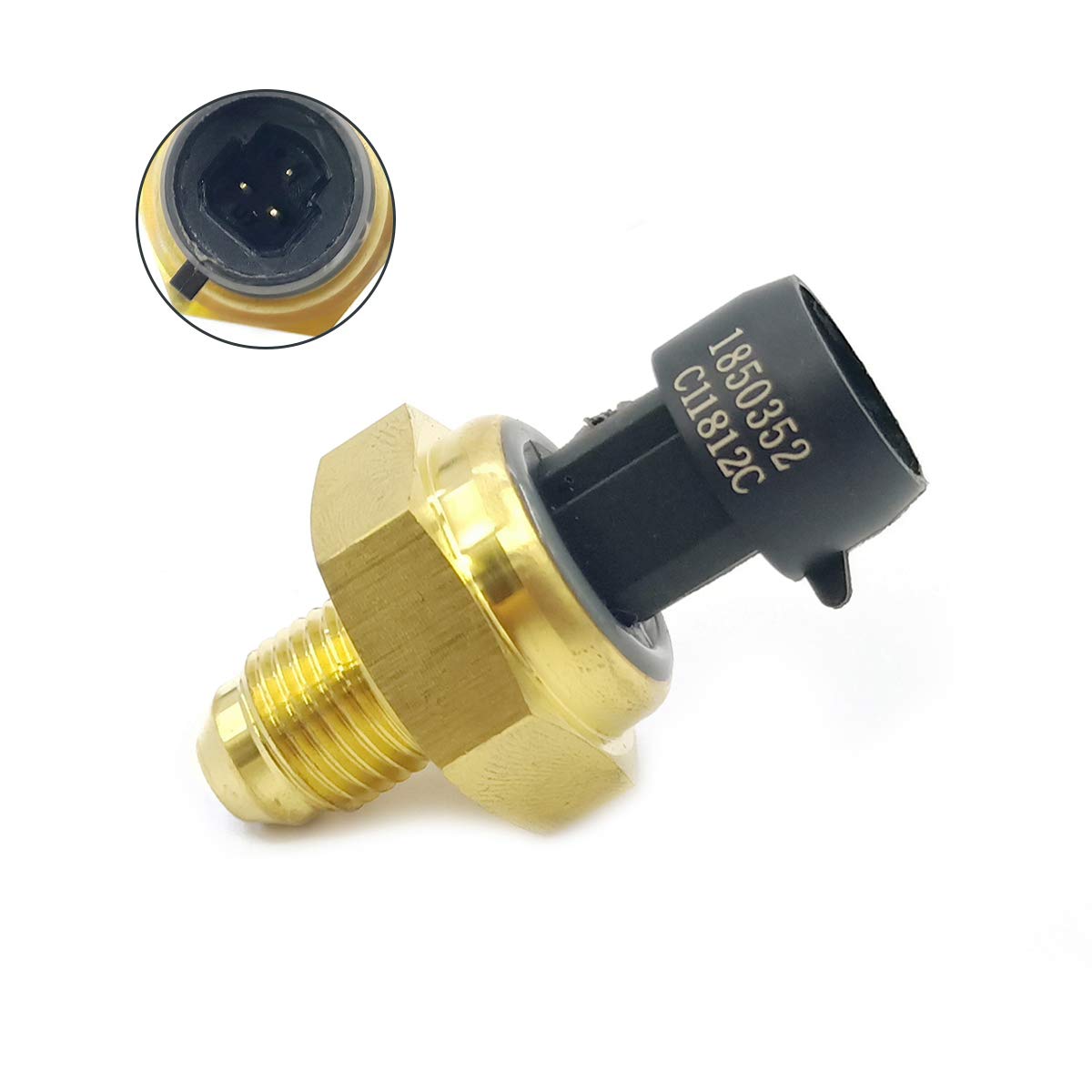 Amhousejoy6.0 Powerstroke EBP Exhaust Back Pressure Sensor Fit for Ford 6.0L Diesel DPFE6 2005 2006 2007 1850352C1 5C3Z-9J460-B