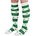 Rhode Island Novelty Shamrock Knee Socks, White/Green, One Size Fits Most