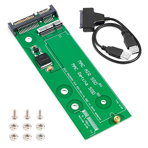 QNINE SSD to SATA or USB Adapter Card for MacBook Air and Pro Retina 2012 Year Only with Cable, HDD Hard Disk Drive Converter, Support 2012 Year Model A1465 A1466 MD223 MD224 MD231 MD232 MD212 MD213 - Thumbnail 6