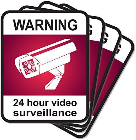 Warning Surveillance Sticker - Home &amp; Business Security Camera &amp; Video Surveillance Sign (Indoor/Outdoor, &amp; Weather Resistant)