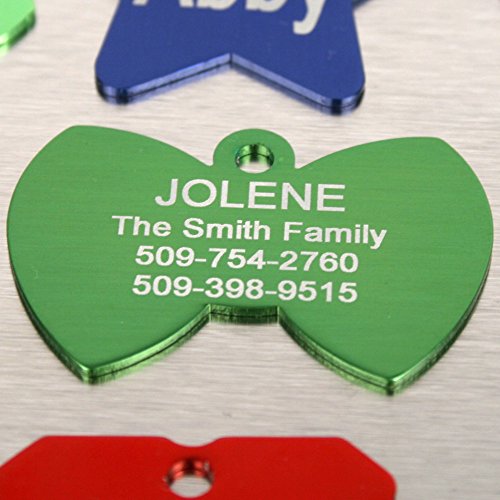 GoTags Pet ID Personalized Pet Tags for Dogs and Cats. Front & Backside Engraving and Sizes. Anodize - //coolthings.us