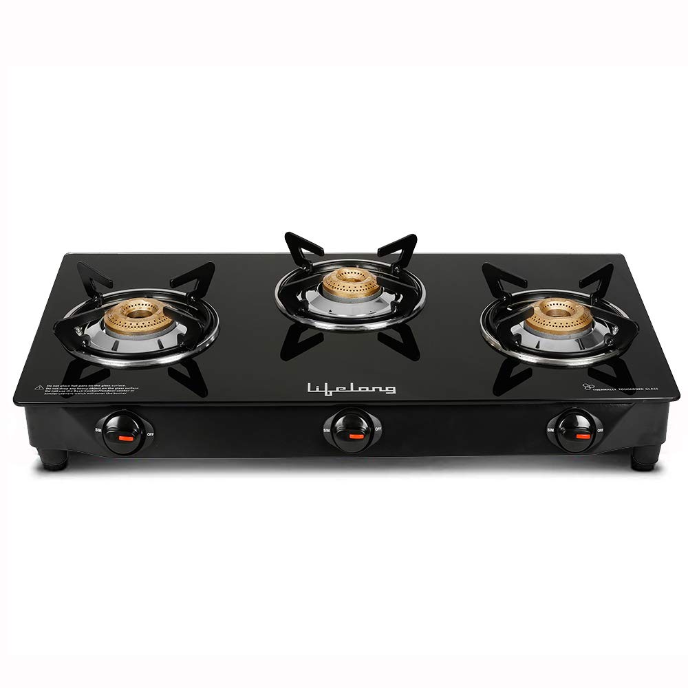 HOB 3 Burner Glass Top Gas Stove with Auto Ignition iBELL Best