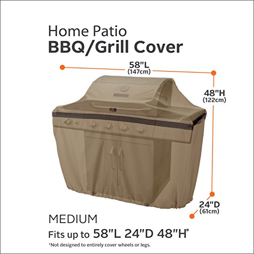 Classic Accessories Hickory Water-Resistant 58 Inch BBQ Grill Cover
