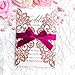 FEIYI 25 Pieces Laser Cut Wedding Invitations Cards With Burgundy Color Ribbon For Birthday Baby Shower Wedding Rehearsal Dinner Invite