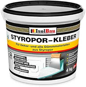 Pegamento de poliestireno para placas de techo y renovación, 4 kg