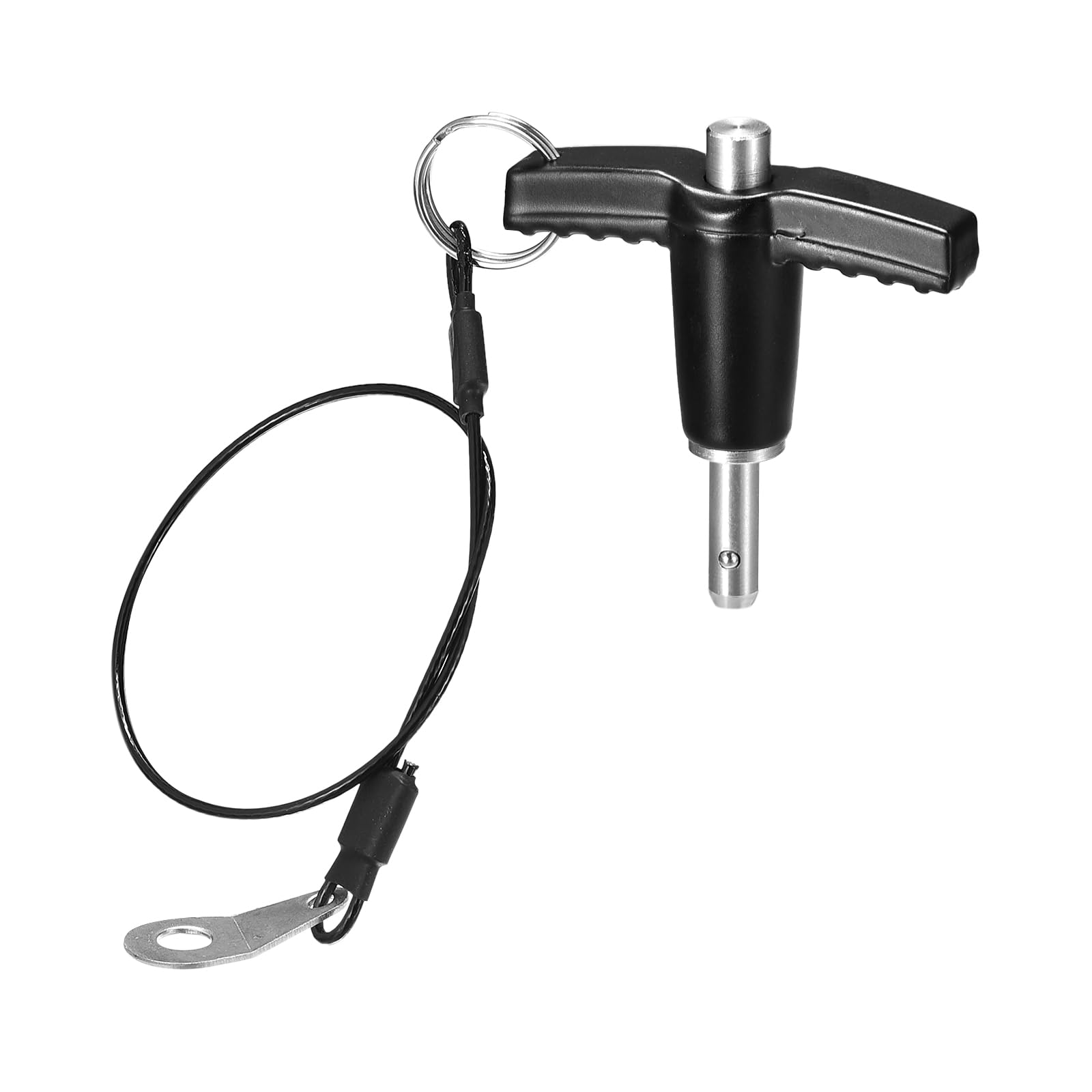 DTGN 6mmx10mm(DxL) T Handle Quick Release Pin - Good for Quickly Connecting and Hooking Up Components - 304 Stainless Steel Ball Locking Pin with Push Button - Black/Silver