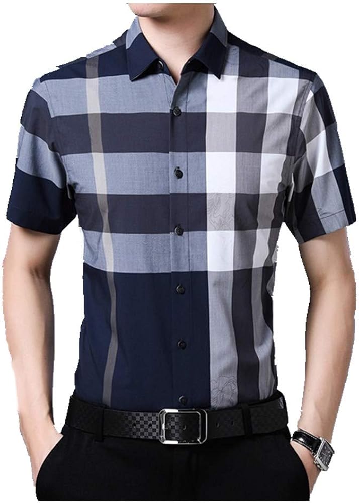 U/A New Medium and Young Men's Stripe Thin fit Casual Iron Free Shirt