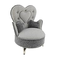 Toygogo 1/6 Scale Sofa Armchair Furniture for Action Figures 12inch Doll Gray+Silver