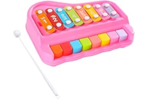 Cenroelon Children's Musical Instruments Toys Eight Tone Hand Percussion Instruments Fun Music Playing Two in One Percussion 