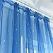 Kid Boy Room Window Sheer Sky Blue Curtain Panels Rod Pocket Beautiful Star Voile Sheer Drapes Curtains for Bedroom Living Room Nursery Room,Window Treatments,39 x 79 inch,Blue,1 Panel